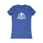 Kick Your Ass – Women’s Favorite Tee (White Distressed Logo)