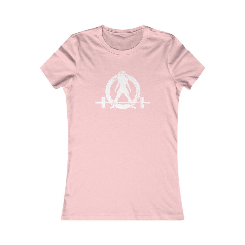 Kick Your Ass – Women’s Favorite Tee (White Distressed Logo)