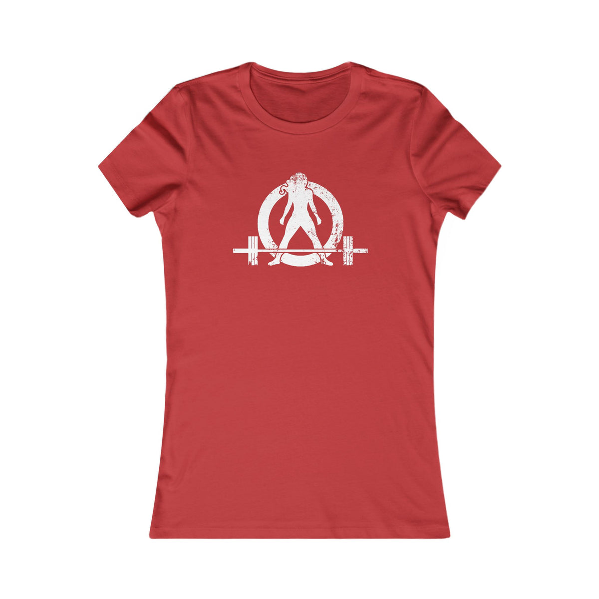 Kick Your Ass – Women’s Favorite Tee (White Distressed Logo)
