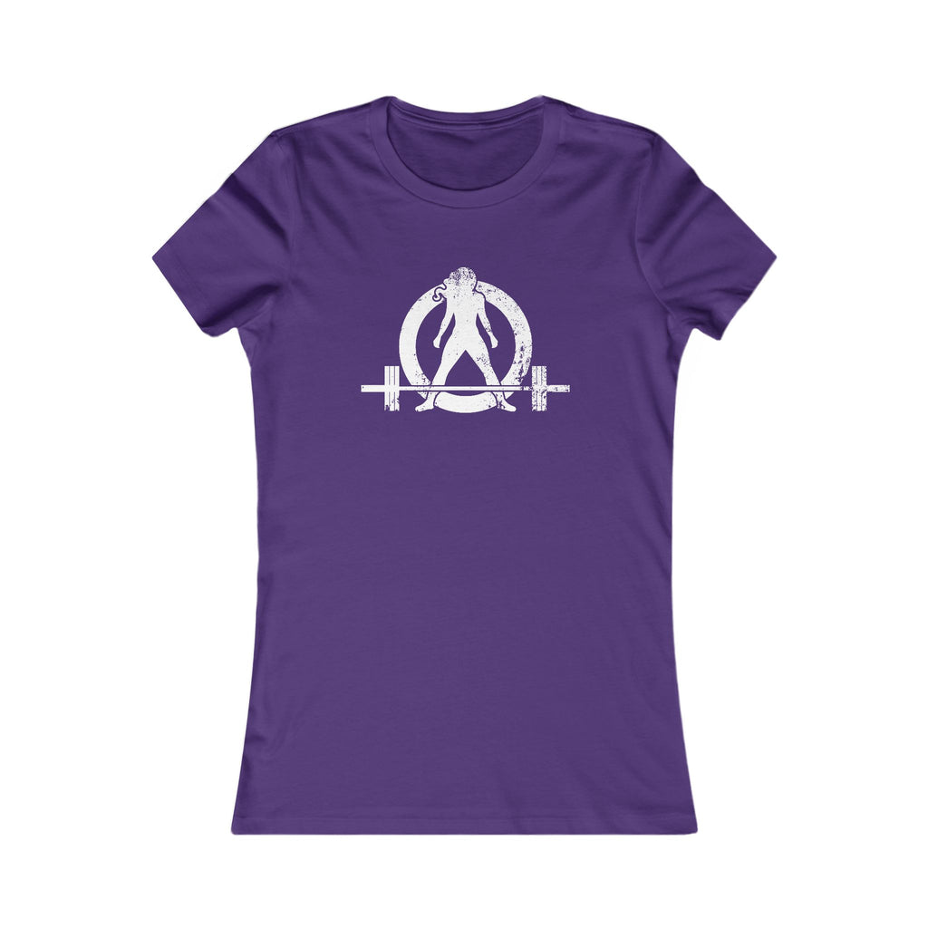 Kick Your Ass – Women’s Favorite Tee (White Distressed Logo)