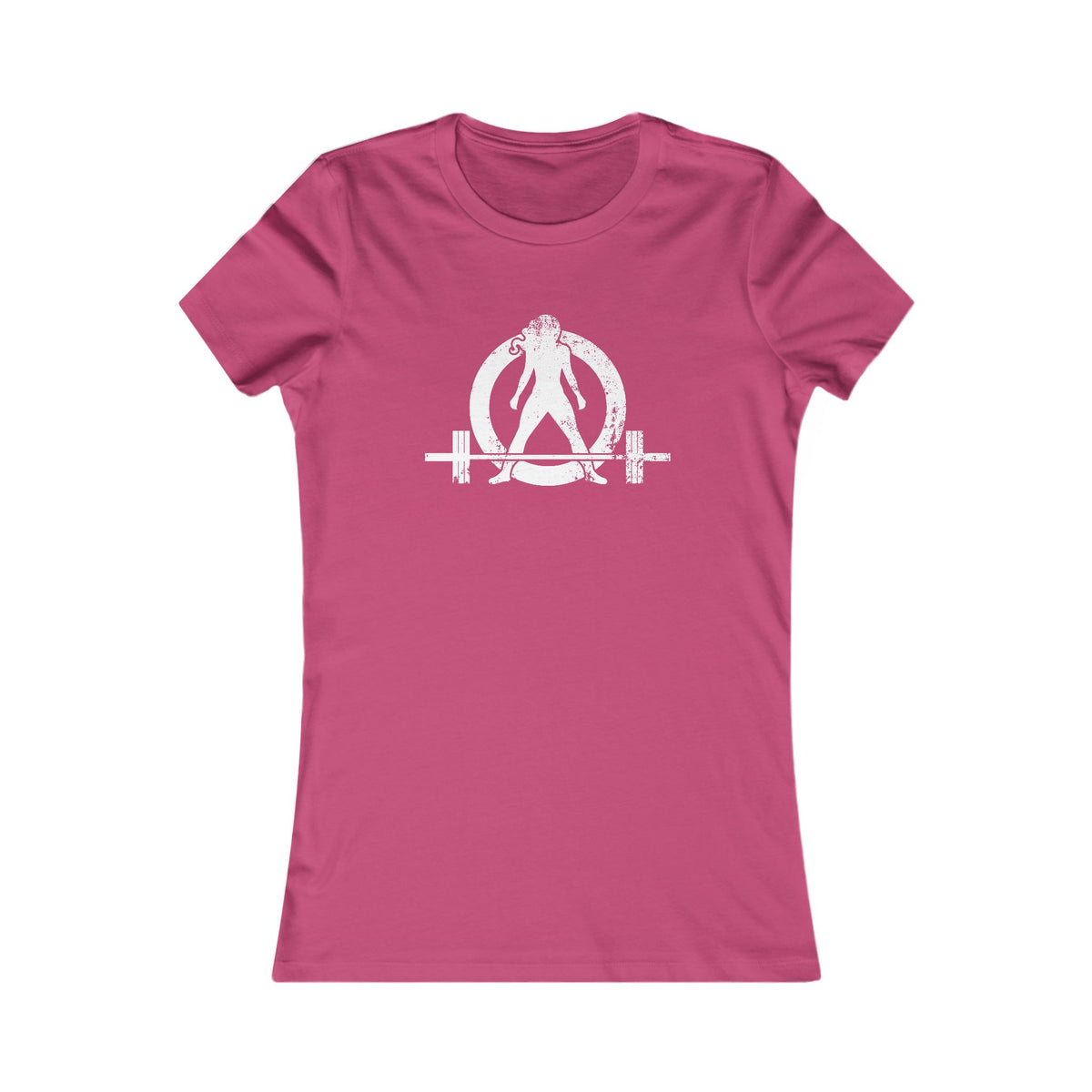 Kick Your Ass – Women’s Favorite Tee (White Distressed Logo)