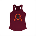 Halloween Deadlift - Women's Ideal Racerback Tank - Dark Logo - Plain Back