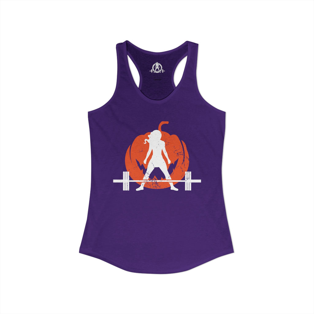 Halloween Deadlift Logo V2 - Women's Ideal Racerback Tank - Plain Back