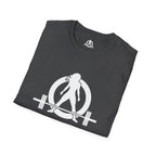 Cardio?  Lift Weights Faster - Unisex Softstyle T-Shirt - Logo Front & Back