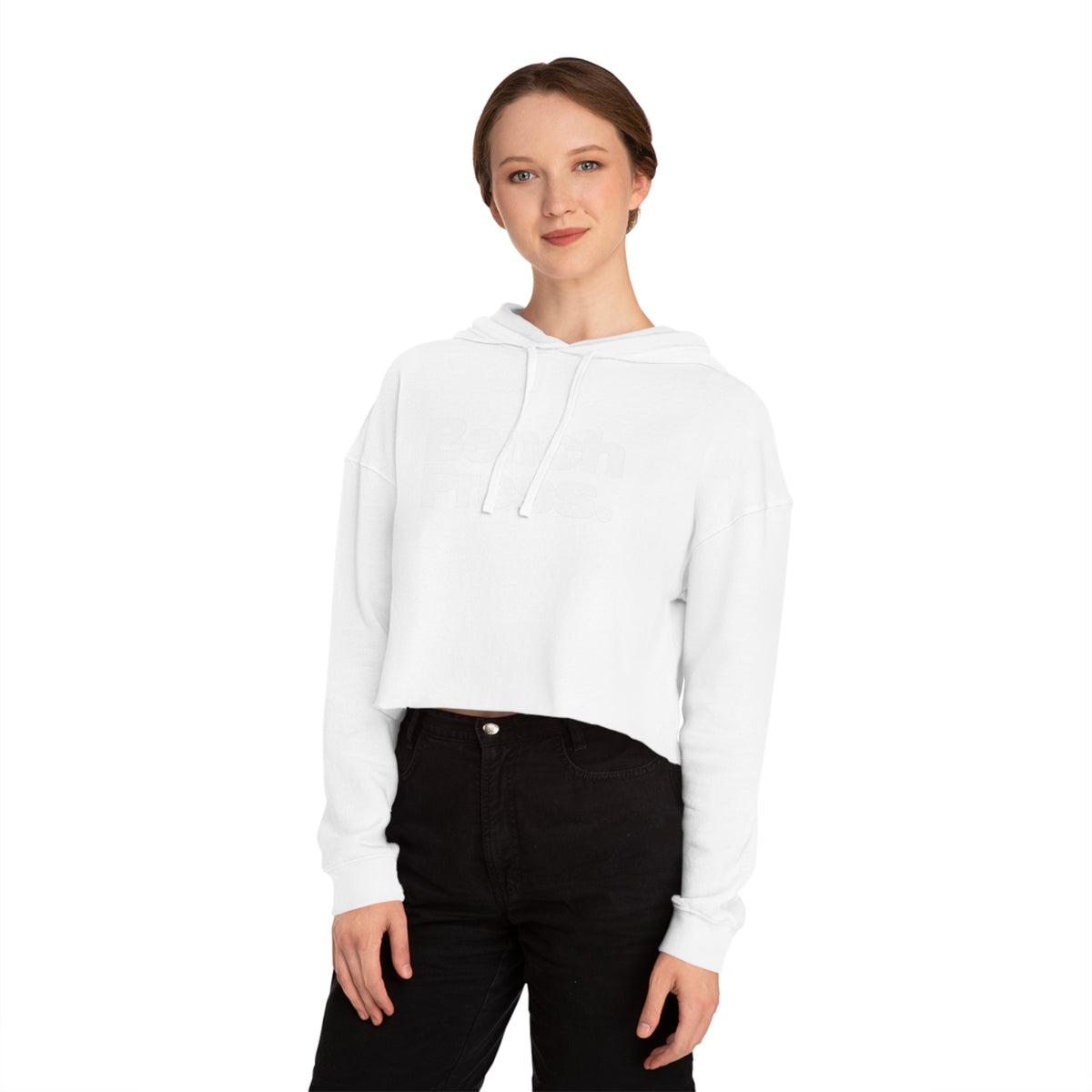 Bench Press. - Cropped Hooded Sweatshirt
