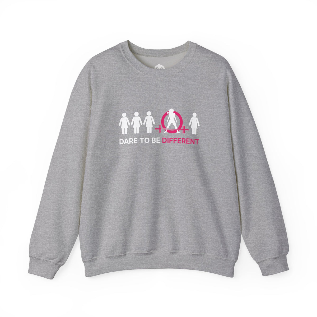 Dare To Be Different - Deadlift - Unisex Heavy Blend™ Crewneck Sweatshirt - Front Logo Plain Back