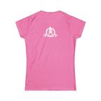 Lift Like A Girl - Women's Softstyle Tee - White Logo Main Front & Back