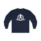 Lift Heavy Run Fast - Ultra Cotton Long Sleeve Tee - White Logo Front & Back