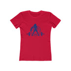 USA Logo - Women's The Boyfriend Tee - USA Light Logo - Plain Back