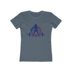 USA Logo - Women's The Boyfriend Tee - USA Light Logo - Plain Back