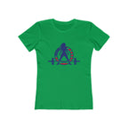 USA Logo - Women's The Boyfriend Tee - USA Light Logo - Plain Back