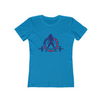 USA Logo - Women's The Boyfriend Tee - USA Light Logo - Plain Back