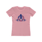 USA Logo - Women's The Boyfriend Tee - USA Light Logo - Plain Back