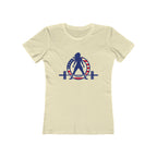 USA Logo - Women's The Boyfriend Tee - USA Light Logo - Plain Back