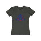 USA Logo - Women's The Boyfriend Tee - USA Light Logo - Plain Back