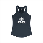 I Could Deadlift You - Women's Ideal Racerback Tank - White Logo - Front & Back Print