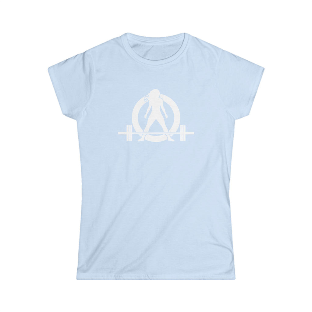 Cardio?  Lift Weights Faster - Women's Softstyle Tee - Print on Front & Back