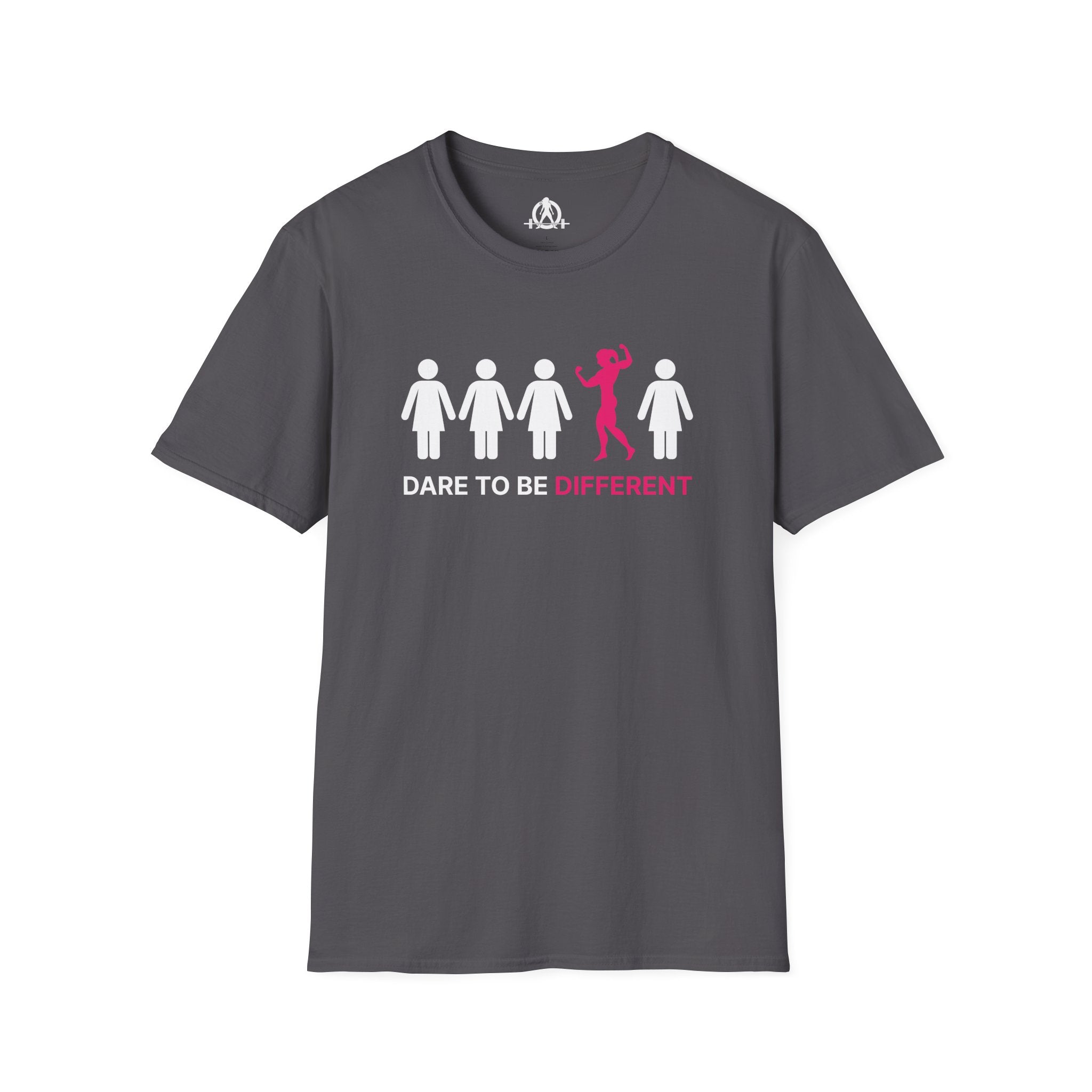 Dare To Be Different - Flex - Unisex Softstyle T-Shirt - Logo Front - Plain Back