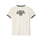 I Could Deadlift You - Unisex Cotton Ringer T-Shirt - Black Logo Front & Back