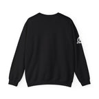 She is STRONG - Unisex Heavy Blend™ Crewneck Sweatshirt - Front White Logo - Plain Back