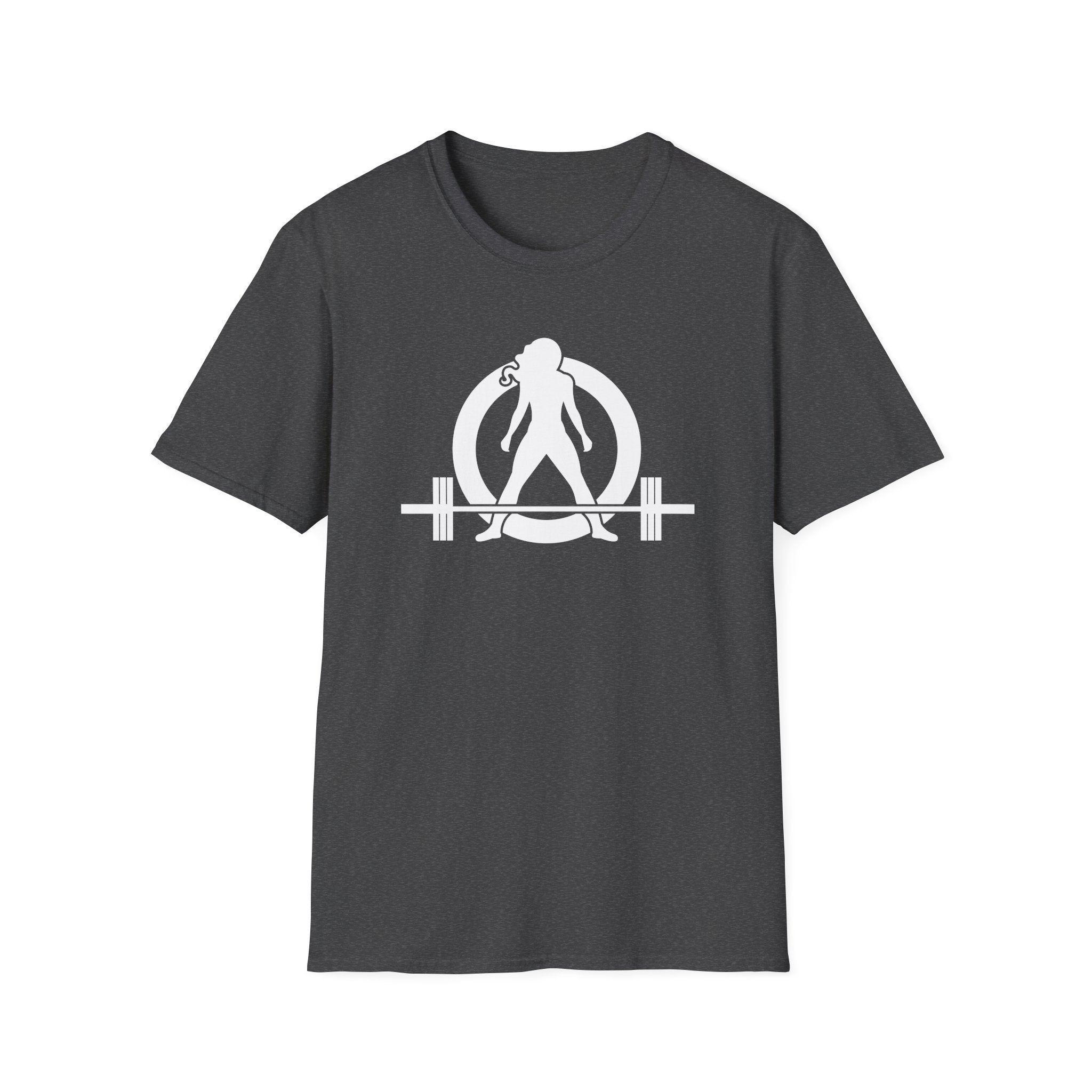 I Workout To Burn Off The Crazy - Unisex Softstyle T-Shirt - White Logo Front & Back