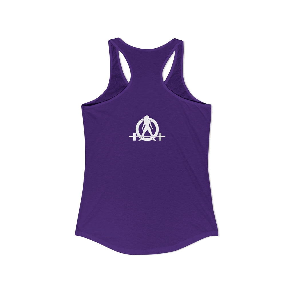 Built Different - Women's Ideal Racerback Tank - White Logo