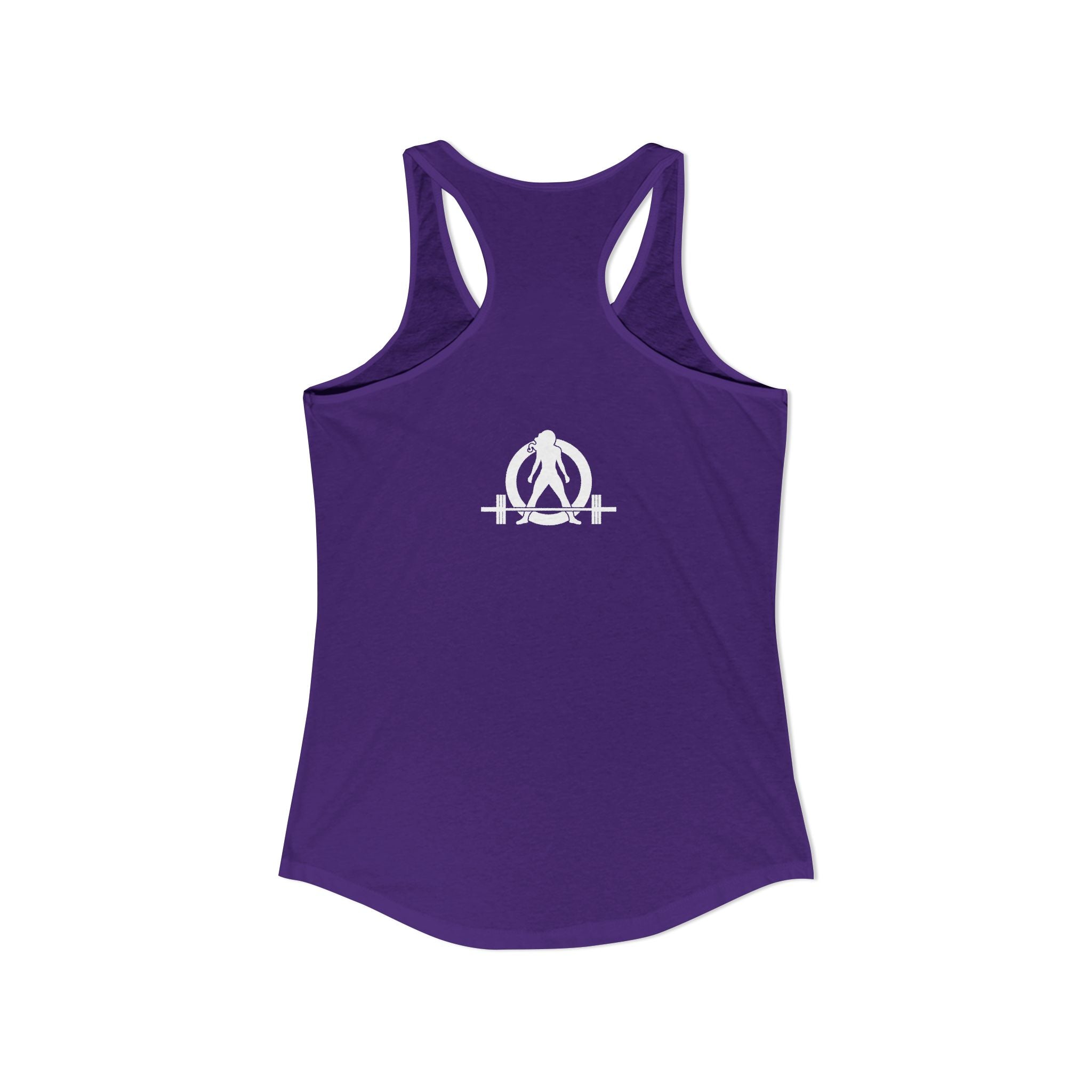Built Different - Women's Ideal Racerback Tank - White Logo