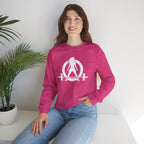 Iron Sharpens Iron - Unisex Heavy Blend™ Crewneck Sweatshirt - Front White Logo - Print on Front & Back