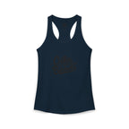 Coffee & Barbells - Women's Ideal Racerback Tank - Black Logo Plain Back
