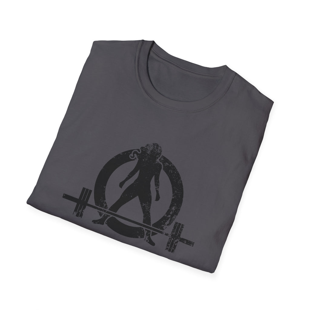 I Workout To Burn Off The Crazy - Unisex Softstyle T-Shirt - White Logo Front & Back