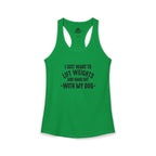 Lift Weights & Hang Out With My Dog  - Dark Logo - Women's Ideal Racerback Tank
