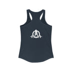 I Could Squat You - Women's Ideal Racerback Tank - White Logo Front & Back