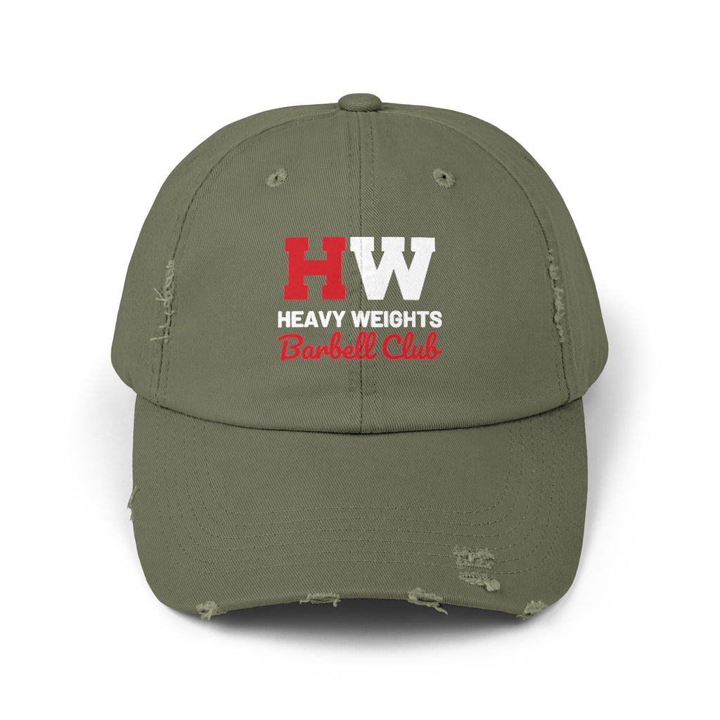 Heavy Weights Barbell Club - Unisex Distressed Cap - Classic Color Logo