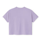 Women's Boxy Tee - Color Distressed Logo Front Plain Back