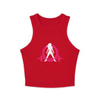 Women's Micro Rib Racer Tank Top - Classic Logo Inverted