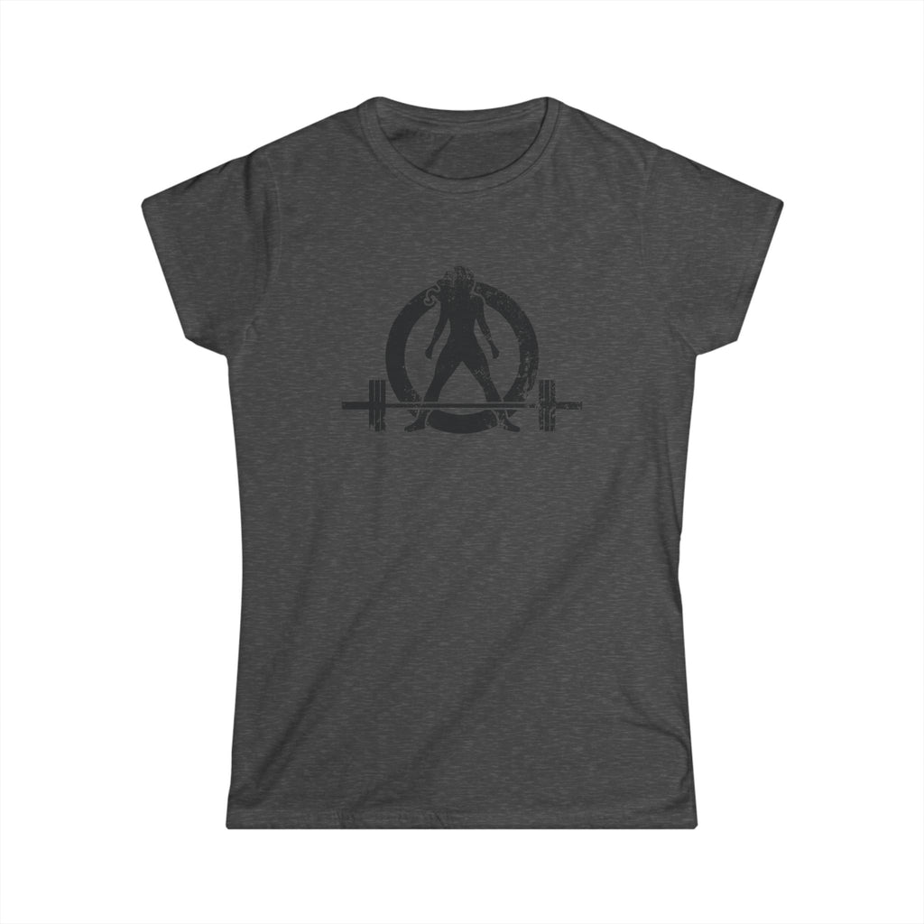 I Could Deadlift You - Women's Softstyle Tee - Black - Front & Back Logo