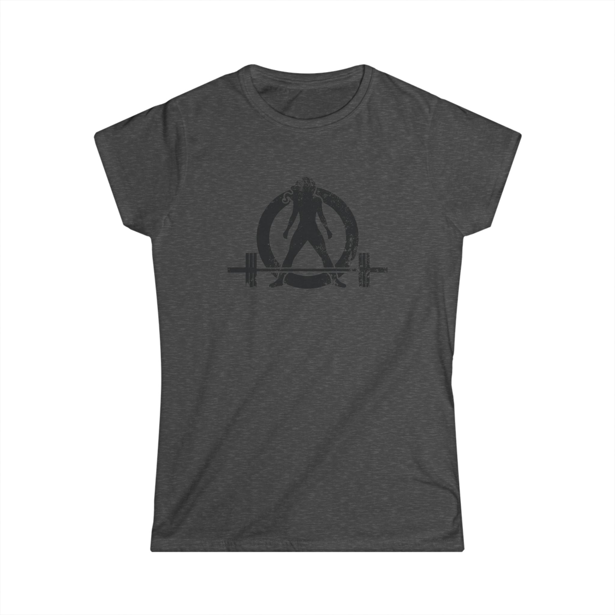 I Could Deadlift You - Women's Softstyle Tee - Black - Front & Back Logo