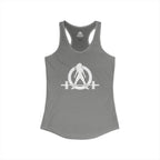 Grandma Lifts - Women's Ideal Racerback Tank - White Logo Front & Back