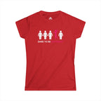 Dare To Be Different - Flex - Women's Softstyle Tee - Logo on Front - Plain Back