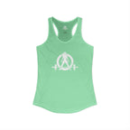 I Could Deadlift You - Women's Ideal Racerback Tank - White Logo - Front & Back Print