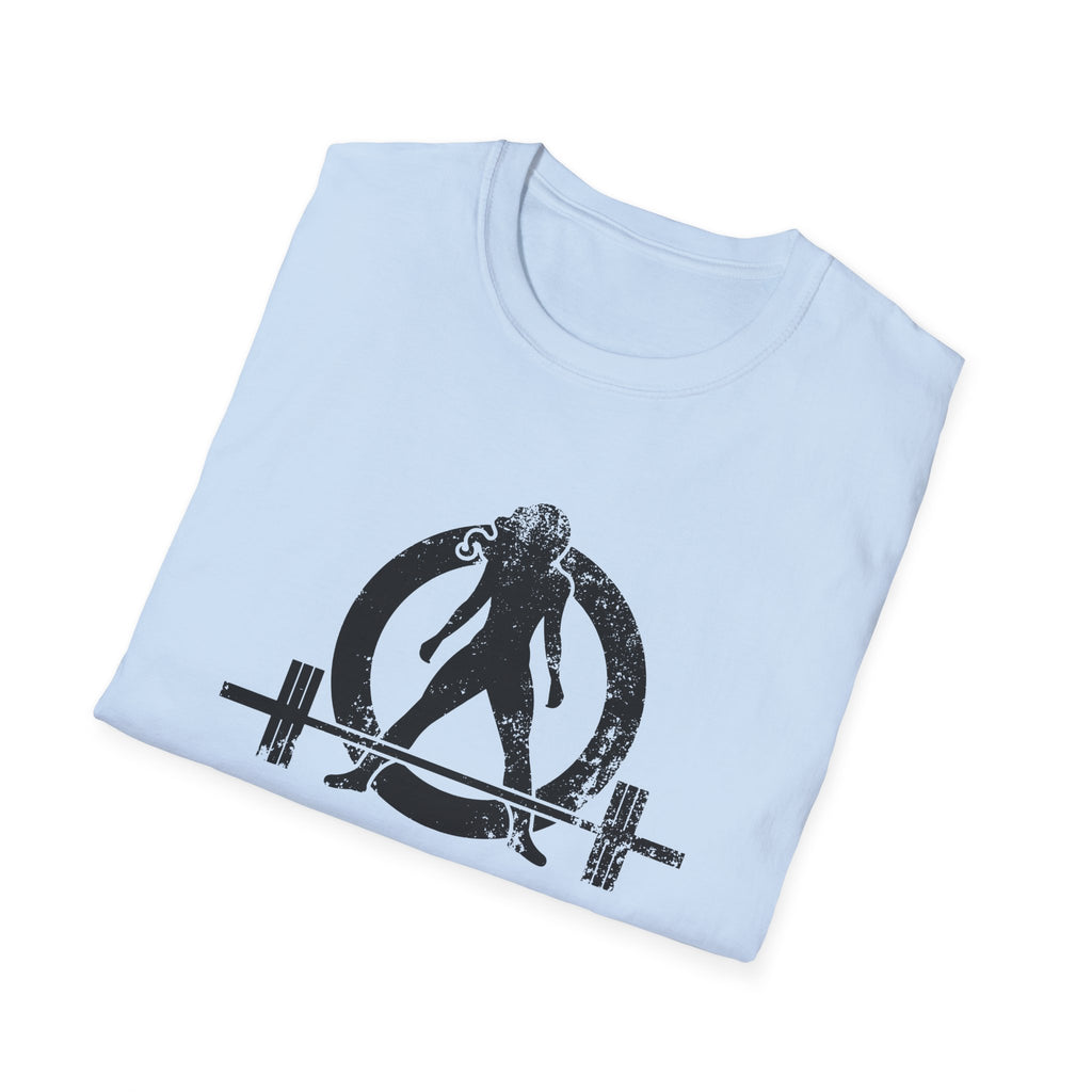 I Workout To Burn Off The Crazy - Unisex Softstyle T-Shirt - White Logo Front & Back