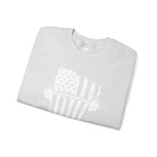 USA Barbell - Unisex Heavy Blend™ Crewneck Sweatshirt - White Logo