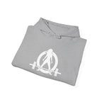 Cardio = Lift Weights Faster - Unisex Heavy Blend Hooded Sweatshirt - White Print on Front & Back
