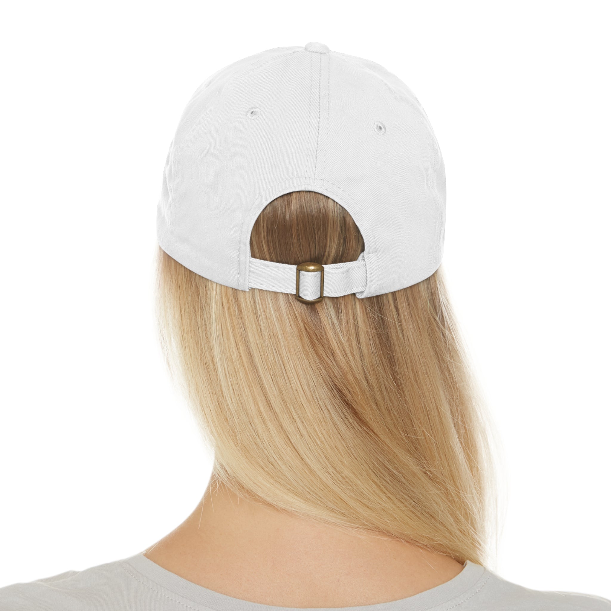 I Could Deadlift You - Dad Hat with Leather Patch (Rectangle) - White Font