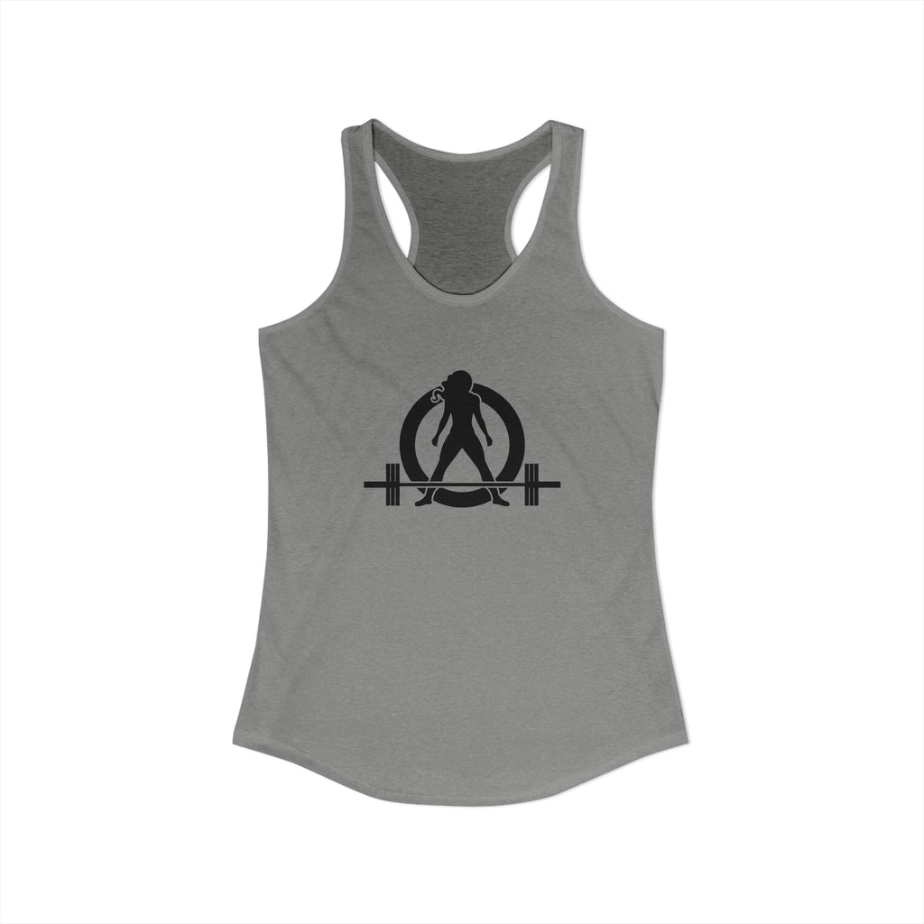 25 + 25 = 70 Women's Ideal Racerback Tank - Black Print Front & Back