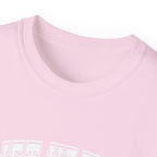 Lift Heavy Shit - Unisex Ultra Cotton Tee - Front White Logo - Plain Back