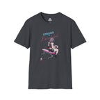 Strong Is Beautiful - Comic - Unisex Softstyle T-Shirt - White Print on Front Plain Back