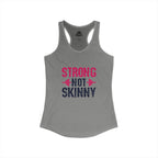 Strong Not Skinny – Women’s Racerback Tank | Distressed Color Logo