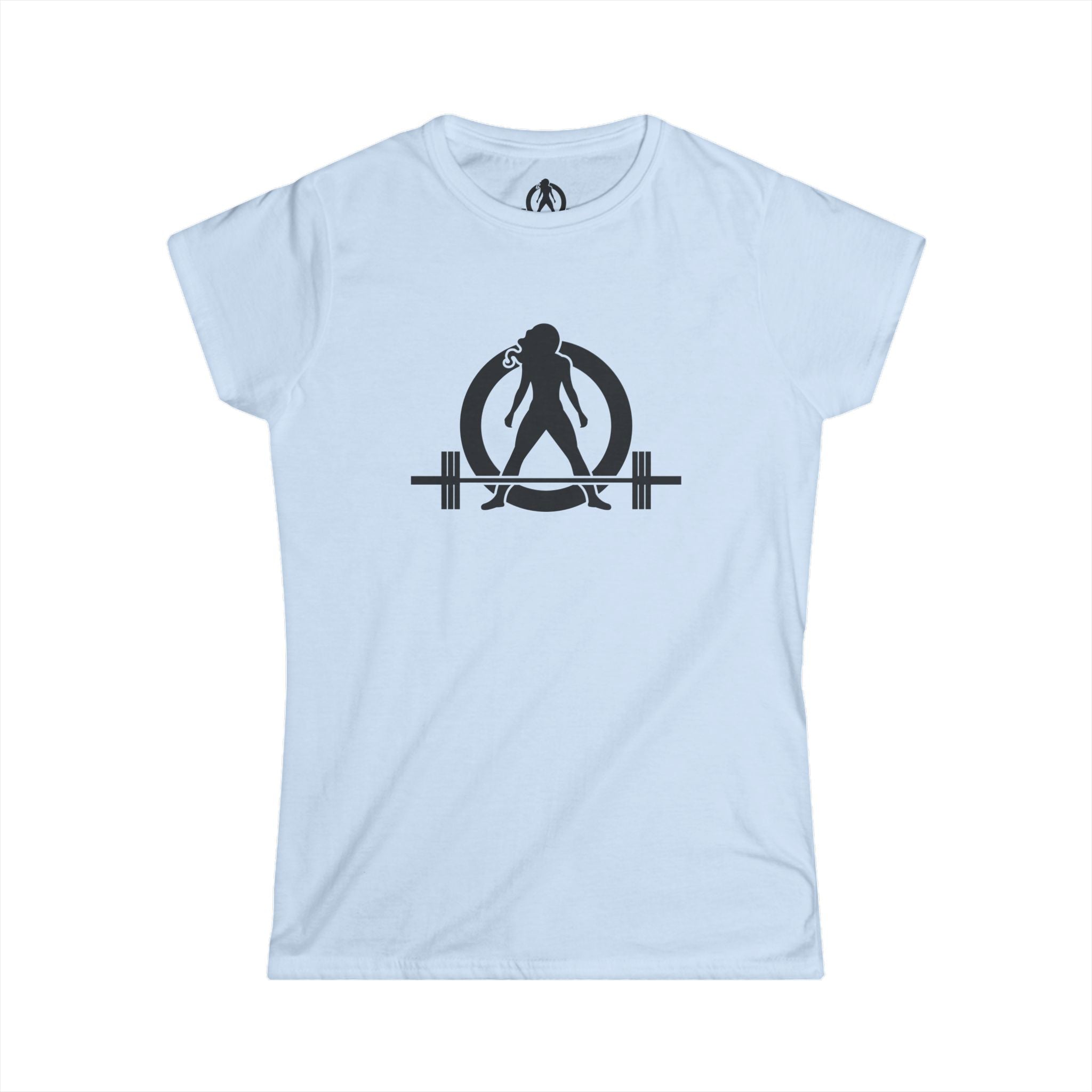 Lift Heavy Run Fast - Women's Softstyle Tee - Black Front & Back Logo