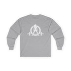 Lift Heavy Run Fast - Ultra Cotton Long Sleeve Tee - White Logo Front & Back
